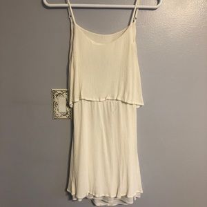 White Spaghetti Strap Open-Back Dress